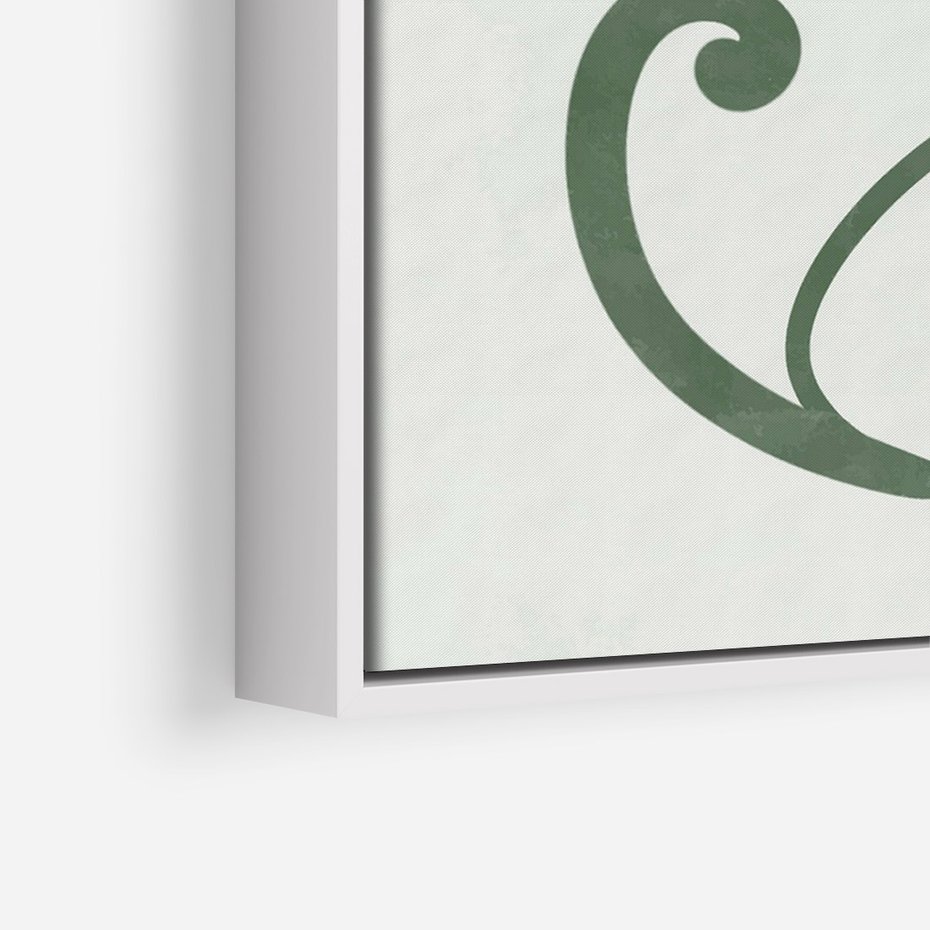 Obraz w ramie 50x70 - Zieleń Wyjątkowego Ukojenia - zielony odcień, abstrakcja - rama biała