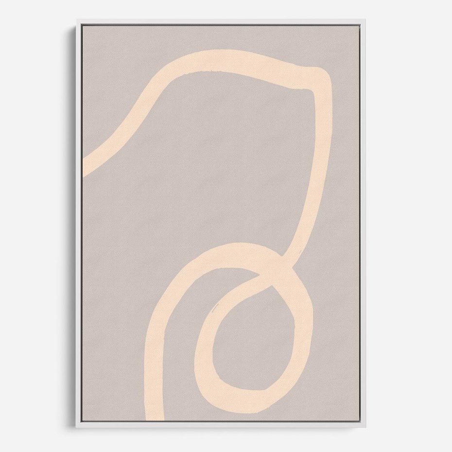 Obraz w ramie 80x120 - Wystylizowana Rewolucja - minimalistyczny obraz, nowoczesny - rama biała