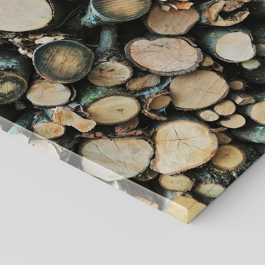 Obraz na płótnie 80x80 - Bliskość Natury - drewno, las