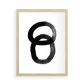 Plakat w ramie 50x70 - Kształtując Granice - abstrakcja, minimalizm - rama drewno