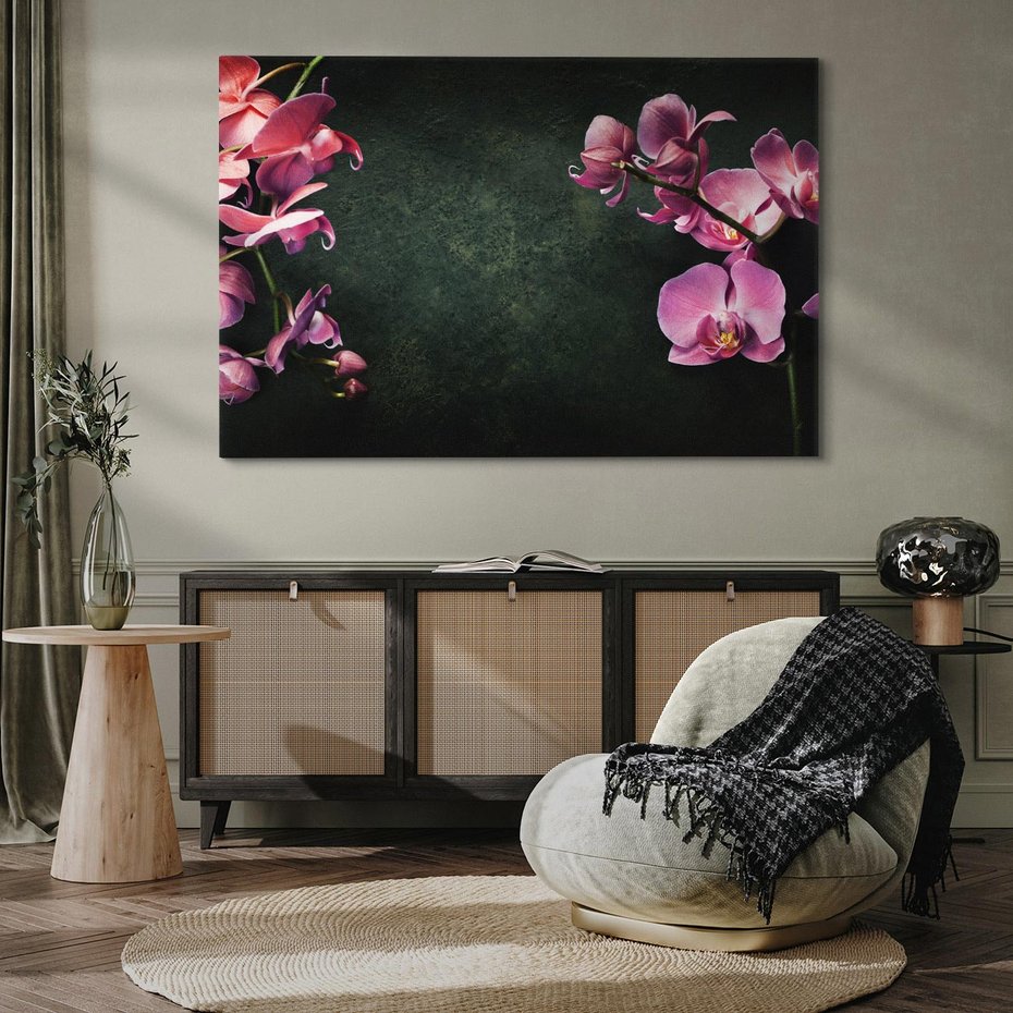 Obraz na płótnie 120x80 - Harmonia i relaks - orchidea, kwiat