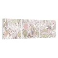 Obraz na płótnie 150x50 - Pejzaże zatajonej duszy - połączenie tekstur, roślinne motywy