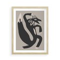 Plakat w ramie 50x70 - Strukturalne Odbicia Północy - skandynawska sztuka, lis - rama drewno