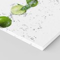 Obraz na płótnie 80x80 - Świeże limonki i woda - limonki, woda