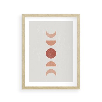 Plakat w ramie 40x50 - Mistyka Boho - boho plakat, beże brązy - rama drewno