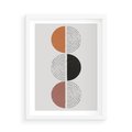Plakat w ramie 50x70 - Eksperymenty z Geometrią - geometryczny plakat, sztuka nowoczesna - rama biała