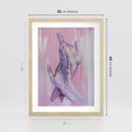 Plakat w ramie 30x40 - Splecione - obraz olejny, pastelowe kolory - rama drewno