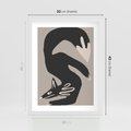 Plakat w ramie 30x40 - Ekspresja Skandynawskiego Światła - skandynawska sztuka, lis - rama biała
