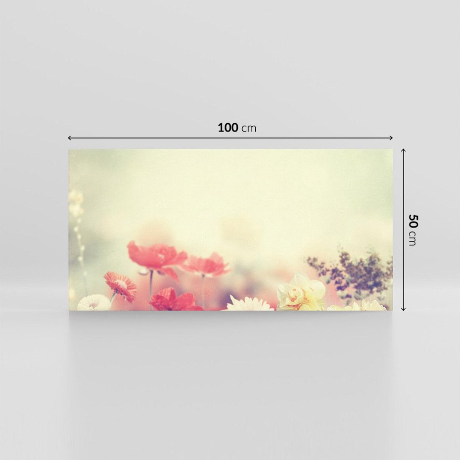 Obraz na płótnie 100x50 - Delikatne kwiaty pastelowe - kwiaty, pastelowe