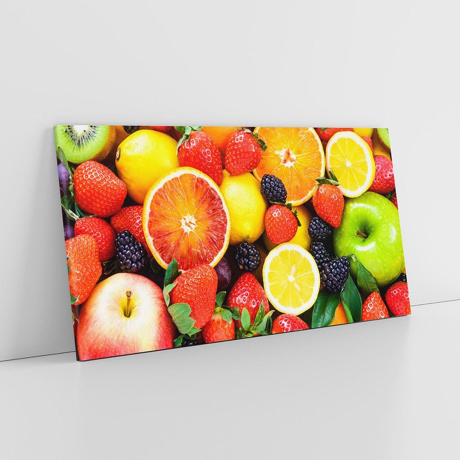 Obraz na płótnie 100x50 - soczysta symfonia smaków - owoce, jabłka