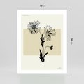 Plakat bez ramy 40x50 - Kwiatowe Płótno - kwiaty, typografia