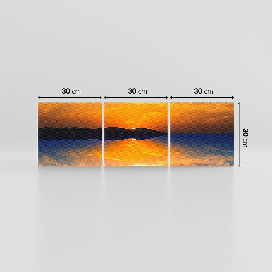 Obraz na płótnie 90x30 - Zachód słońca nad oceanem - zachód słońca,