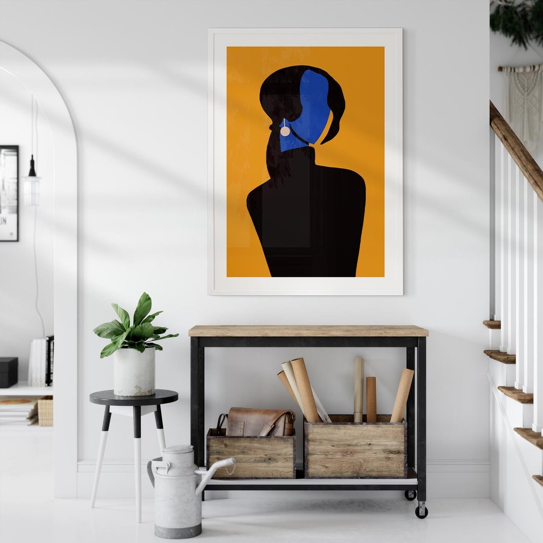 Plakat w ramie 30x40 - Transformacja Form - sztuka nowoczesna, plakat - rama biała