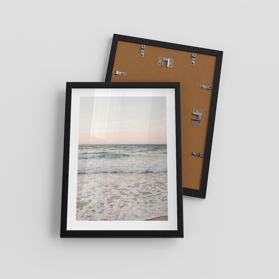 Plakat w ramie 30x40 - Krajobraz Morza i Fal - morze, fale - rama czarna