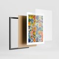 Plakat w ramie 30x40 - Rozkwitające Wzory Abstrakcji - abstrakcyjny obraz, mnogość kolorów - rama czarna