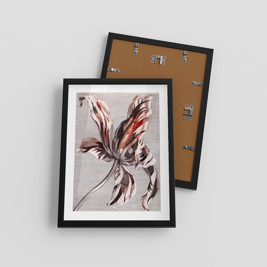 Plakat w ramie 30x40 - Graficzna Elegancja - nowoczesna sztuka, grafika - rama czarna