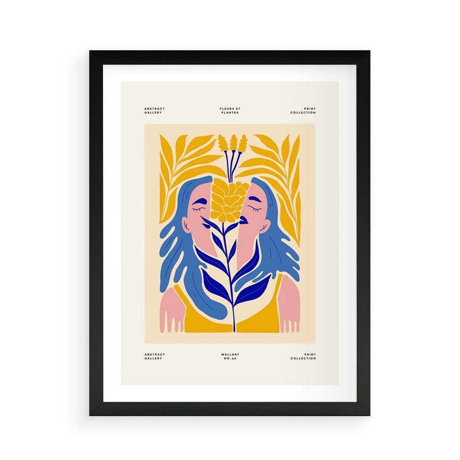 Plakat w ramie 50x70 - Roztopione Granice - nowoczesna sztuka, abstrakcja - rama czarna