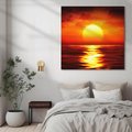 Obraz na płótnie 60x60 - Romantyczny Zachód Słońca nad Morzem - zachód, słońca