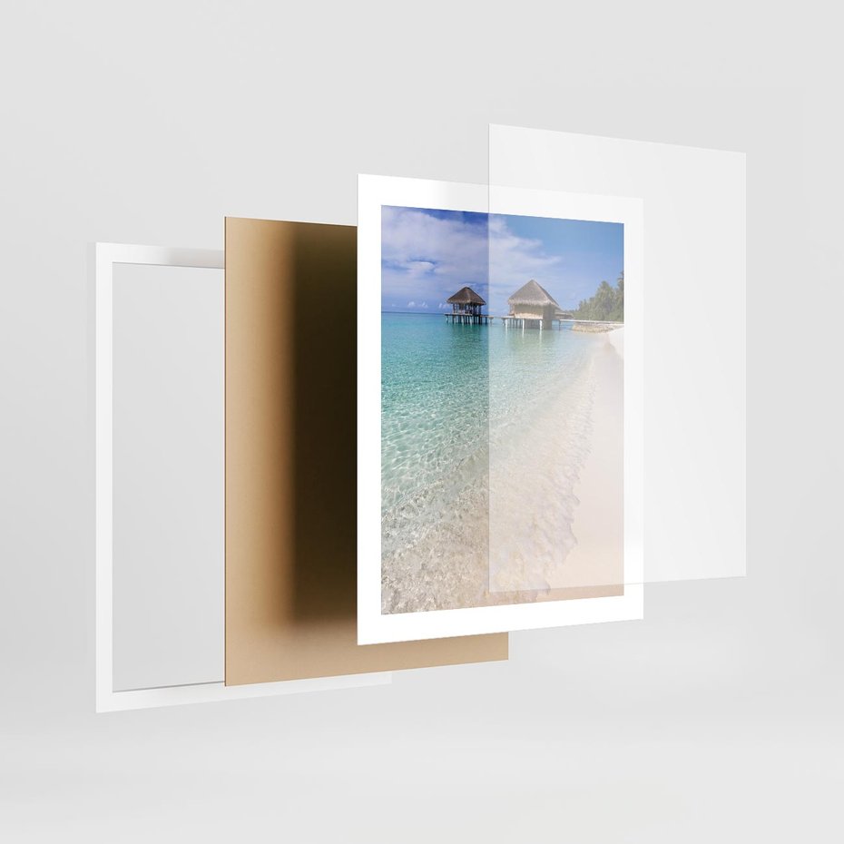 Plakat w ramie 40x50 - Rajski klimat plaży tropikalnej - plaża, tropiki - rama biała