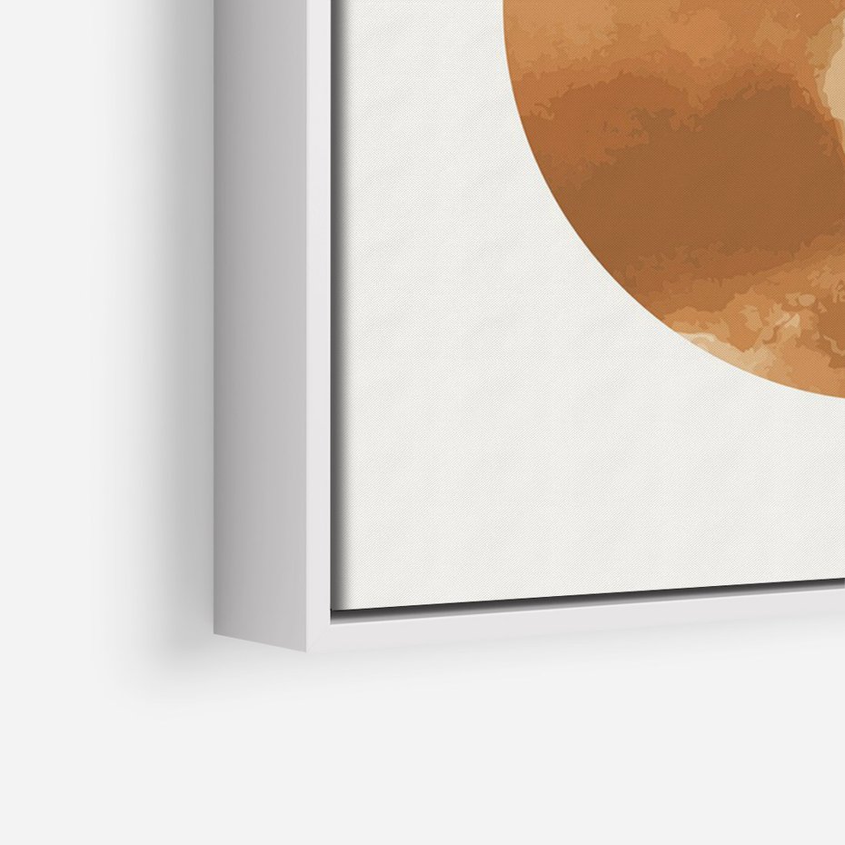 Obraz w ramie 80x120 - Taniec Okręgów - boho obraz, geometria - rama biała