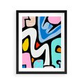 Plakat w ramie 40x50 - Komiksowe Formy - abstrakcyjne formy, komiksowy styl - rama czarna