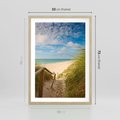 Plakat w ramie 50x70 - Spokojna plaża nad Bałtykiem - plaża, Bałtyk - rama drewno