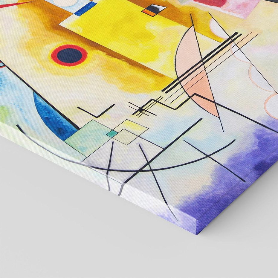 Obraz na płótnie 100x70 - "Żółty-Czerwony-Niebieski" Wassily Kandinsky - Reprodukcja - reprodukcja, obraz na płótnie