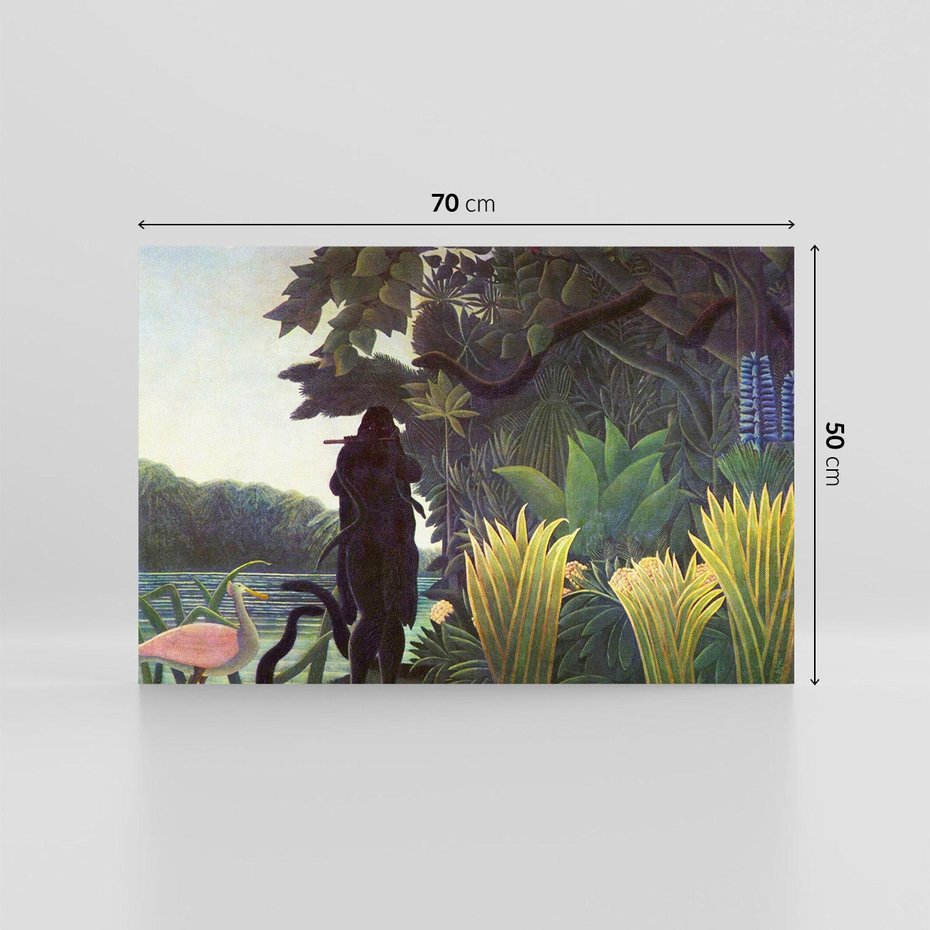 Obraz na płótnie 70x50 - "The Snake Charmer" (1907) Henriego Rousseau - Reprodukcja - reprodukcja, obraz na płótnie