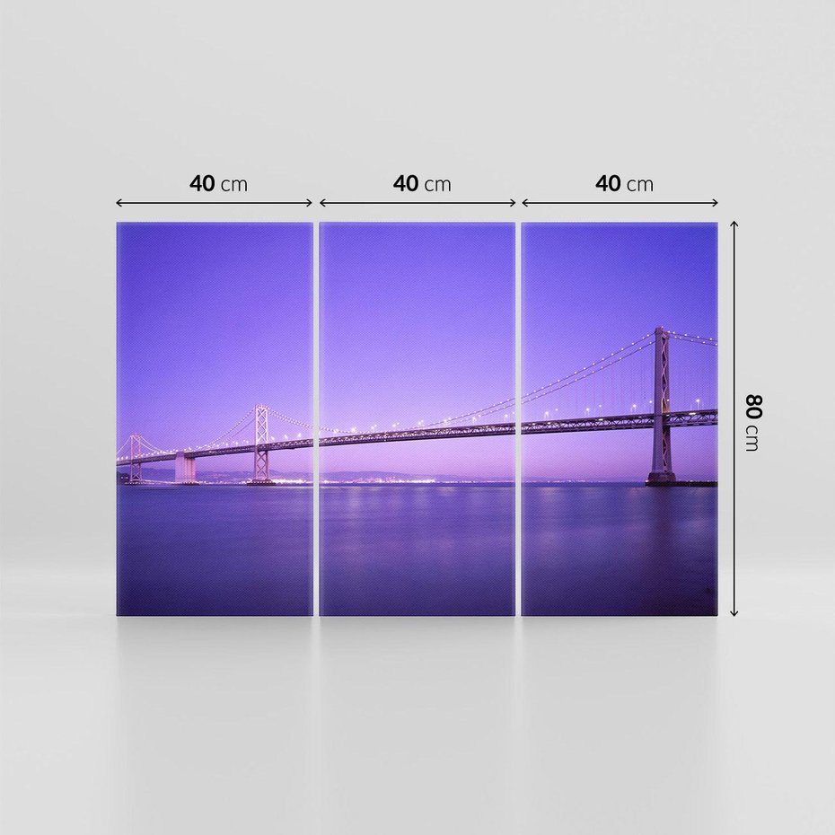 Obraz na płótnie 120x80 - Most nad rzeką w USA - most, rzeka