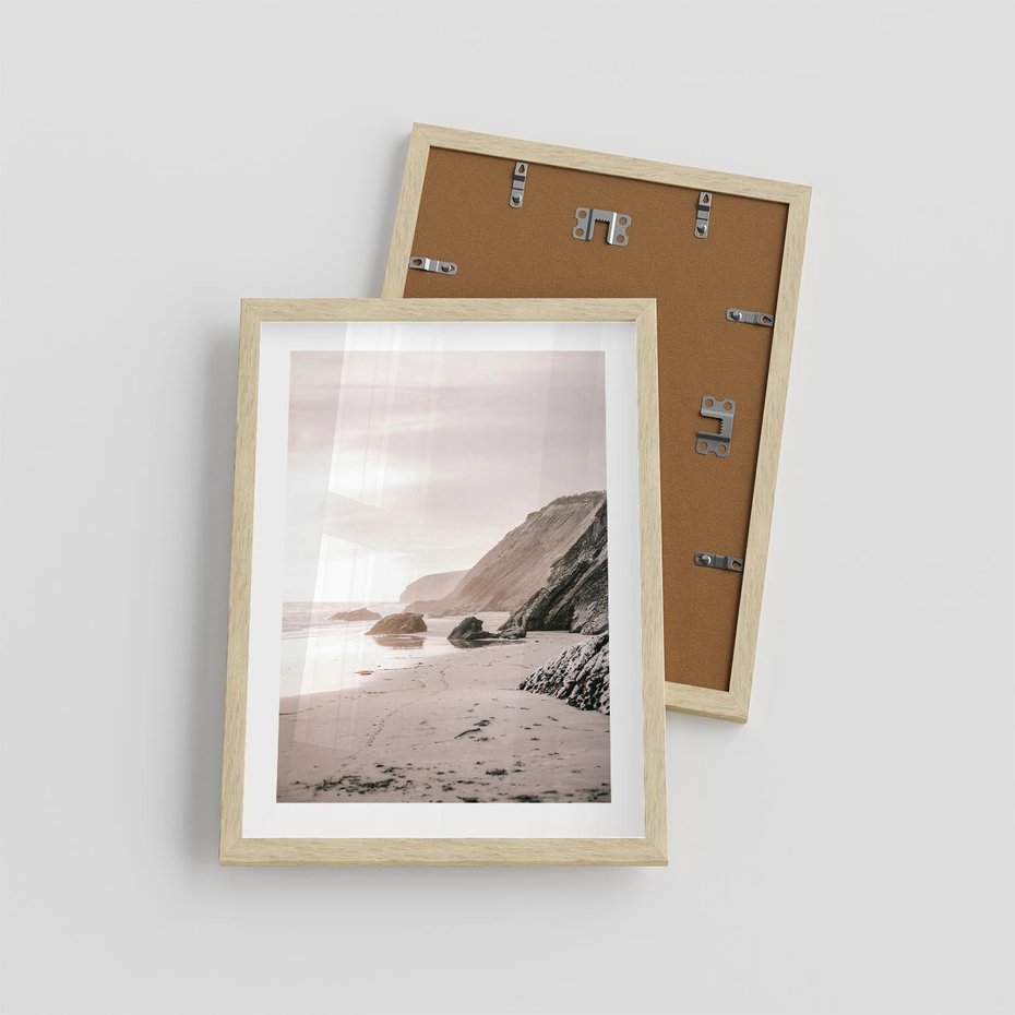 Plakat w ramie 30x40 - Przybrzeżna Piękność - klify, skały nad morzem - rama drewno