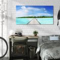 Obraz na płótnie 100x50 - Idylliczne molo na wyspie - plaża, molo