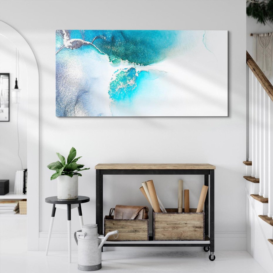 Obraz na płótnie 120x60 - Marmur złotą akwarelą - marmur, akwarela