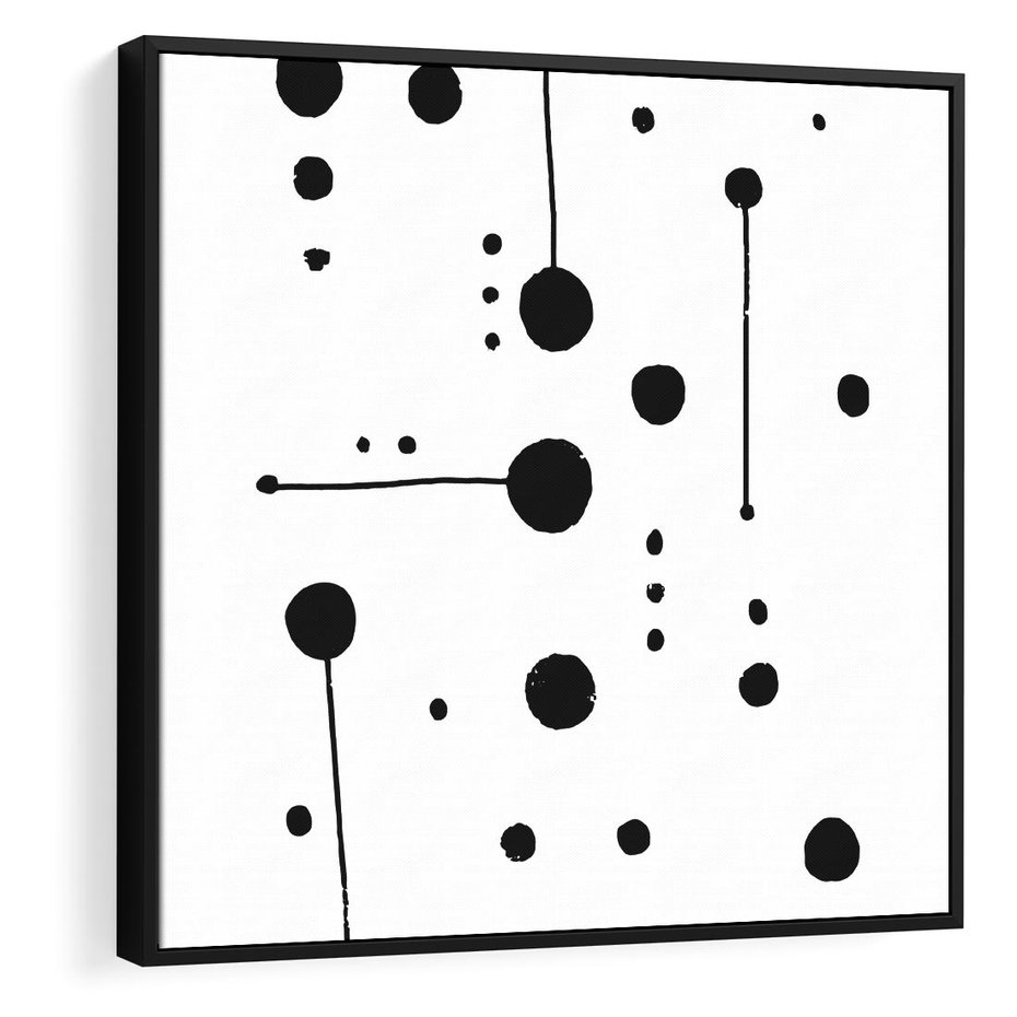 Obraz w ramie 50x50 - Złudne Odbicia - abstrakcja, minimalizm - rama czarna