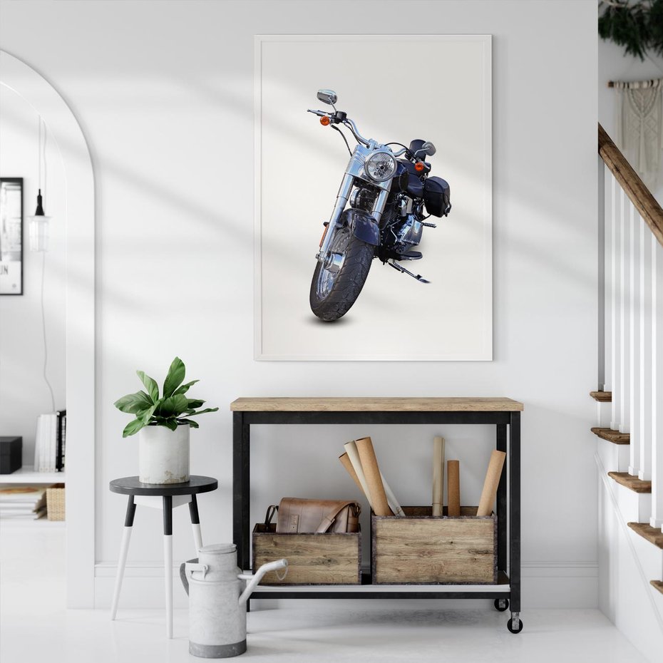 Plakat bez ramy 40x50 - Motocykl w ruchu - motor, bike