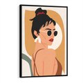 Obraz w ramie 50x70 - Kobieca Przenikliwość - nowoczesny plakat, styl retro - rama czarna