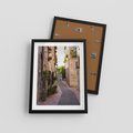 Plakat w ramie 30x40 - Miłość na Romantycznej Uliczce - romantyczna, uliczka - rama czarna