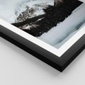 Plakat w ramie 40x50 - W Cieniu Śnieżnych Szczytów - górski krajobraz, zima - rama czarna