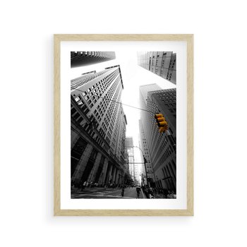 Plakat w ramie 40x50 - Miejskie Wieże - miasto, wieżowce - rama drewno