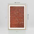Plakat w ramie 50x70 - Mur z Cegieł - cegły, mur - rama drewno