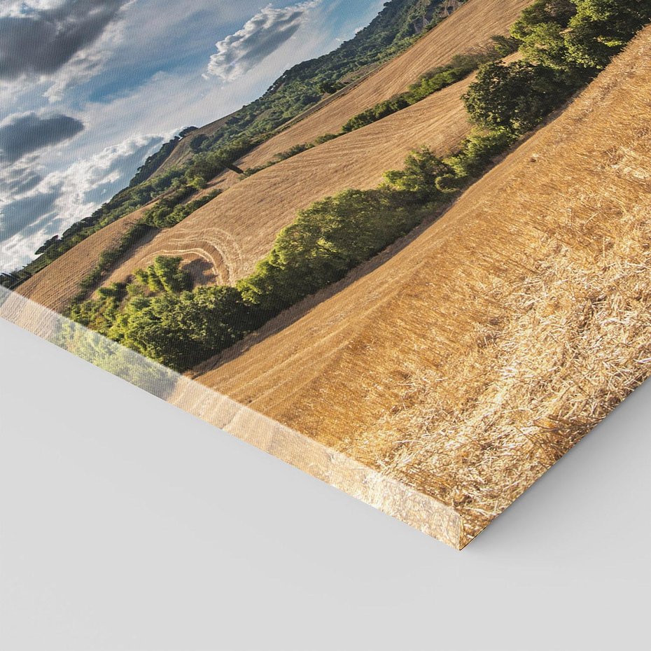 Obraz na płótnie 80x80 - Łąka góry i panoramiczny widok - łąka, góry