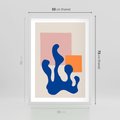 Plakat w ramie 50x70 - Bezgraniczna Galeria Plam - abstrakcja, nowoczesny plakat - rama biała