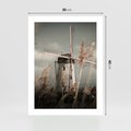 Plakat bez ramy 30x40 - Wiejska Idylla: Młyn w Polu - wiatrak, młyn w polu