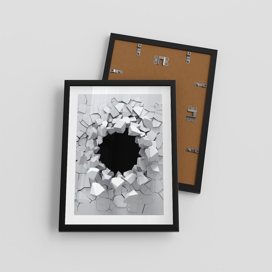 Plakat w ramie 30x40 - Nowoczesna Abstrakcja - grafika, nowoczesna - rama czarna