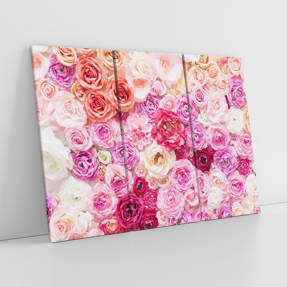 Obraz na płótnie 120x80 - Róże w pełnym rozkwicie - róże, kwiaty