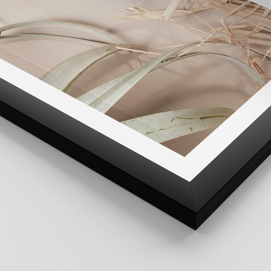 Plakat w ramie 50x70 - Boho urok suchych liści - suche, liście - rama czarna