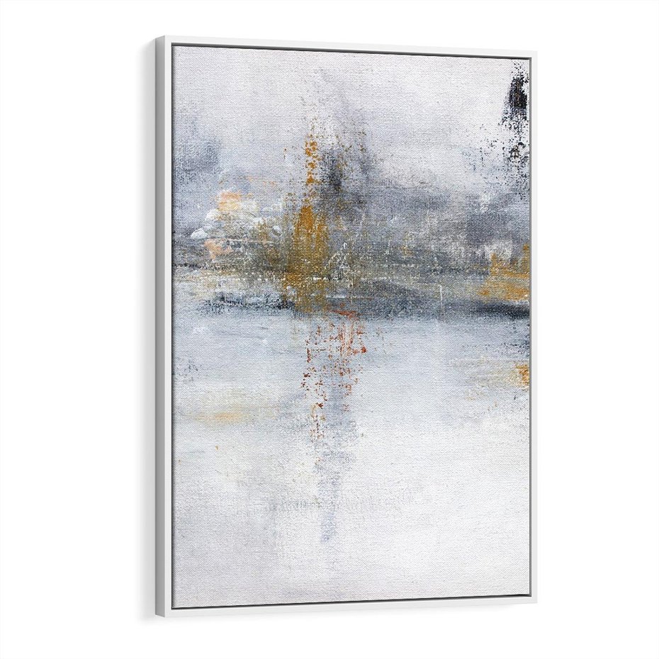 Obraz w ramie 70x100 - Kontrastujące Chaosy - abstrakcja, kontrast - rama biała