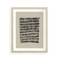 Plakat w ramie 40x50 - Energetyczne Pulsacje Nowości - boho plakat, czarne kropki kreski - rama drewno