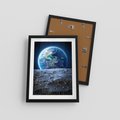 Plakat w ramie 30x40 - Mistrzowskie spojrzenie na Ziemię - ziemia, kosmos - rama czarna