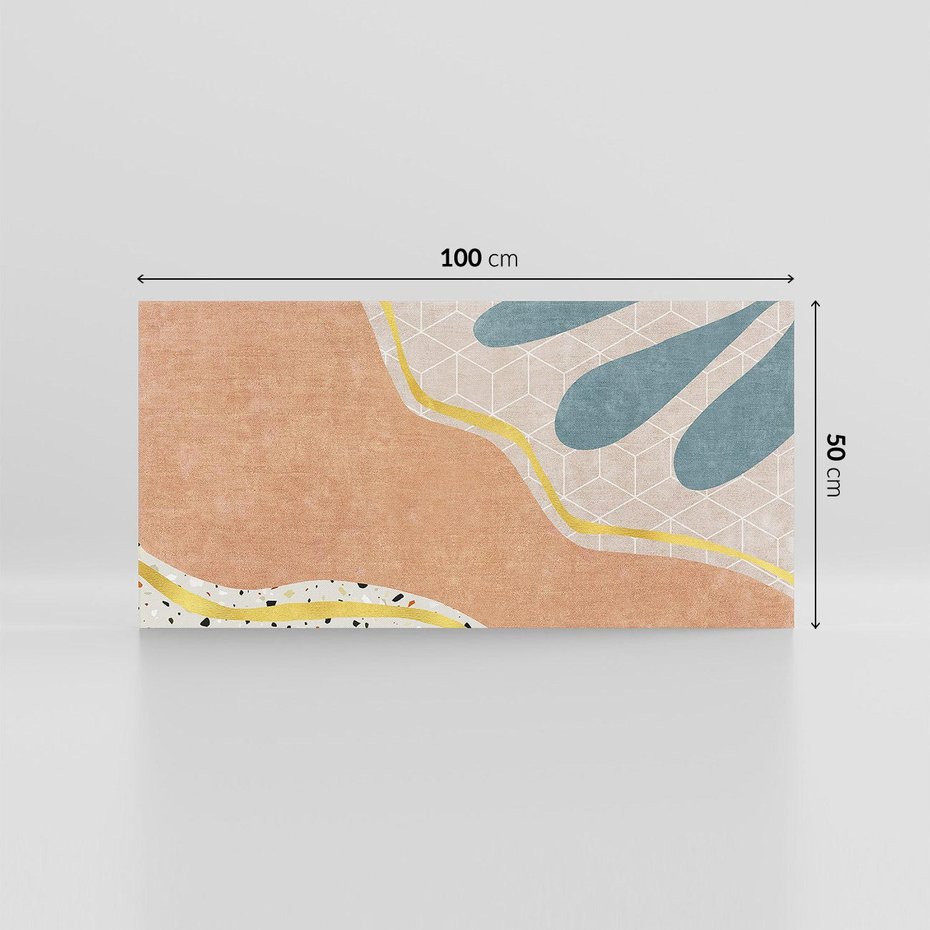 Obraz na płótnie 100x50 - Tańczący w deszczu pigmentów - abstrakcyjne formy, rozlane farby