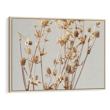 Obraz w ramie 120x80 - Delikatne gipsówki - gipsówka, suche - rama drewno